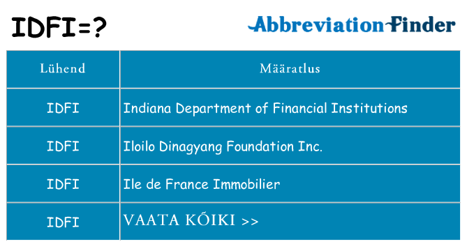 Mida idfi seista