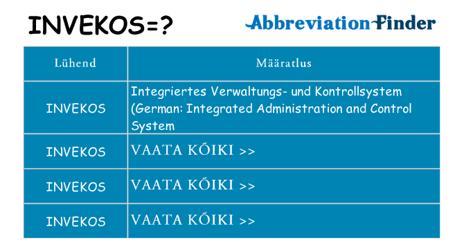 Mida invekos seista