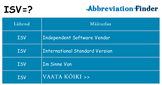 Mida isv seista