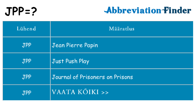 Mida jpp seista