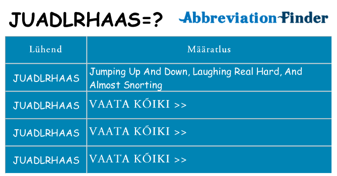 Mida juadlrhaas seista