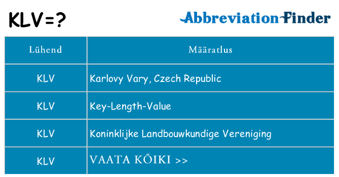 Mida klv seista