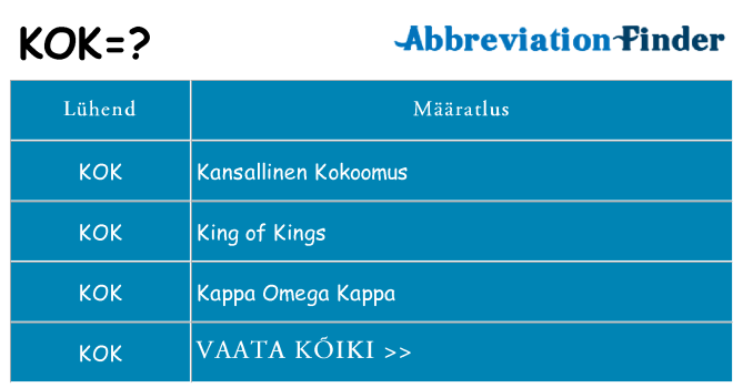 Mida kok seista