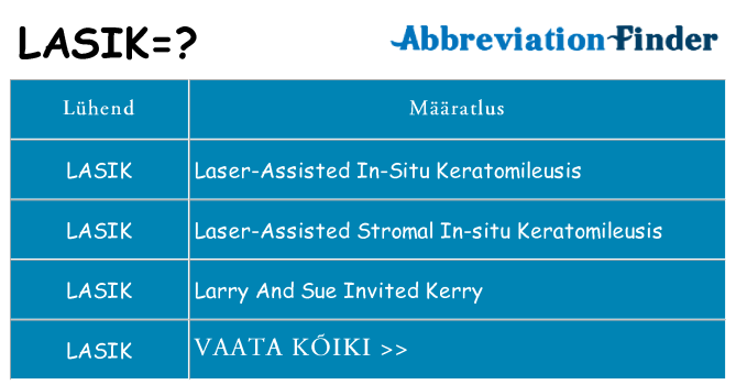 Mida lasik seista