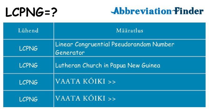 Mida lcpng seista