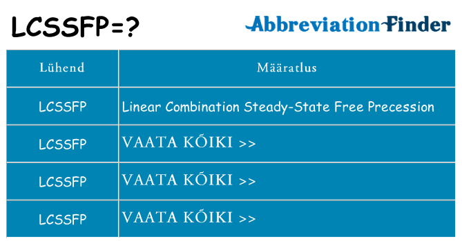 Mida lcssfp seista