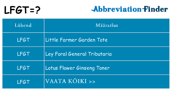 Mida lfgt seista
