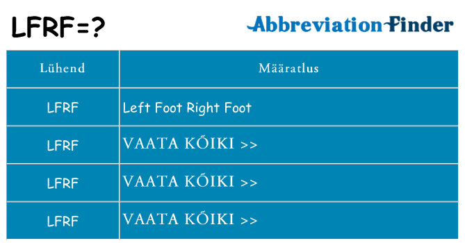 Mida lfrf seista