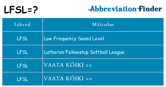 Mida lfsl seista