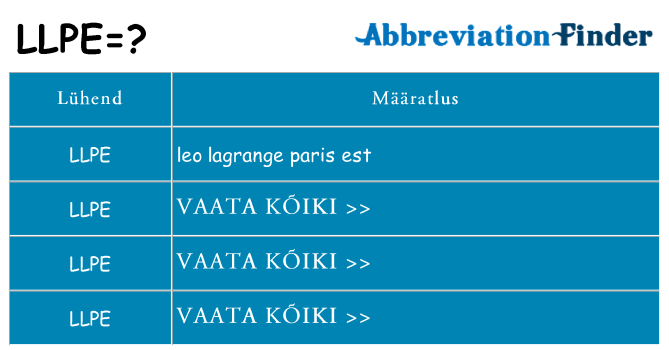 Mida llpe seista