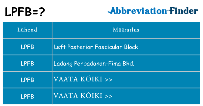 Mida lpfb seista