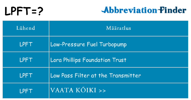Mida lpft seista