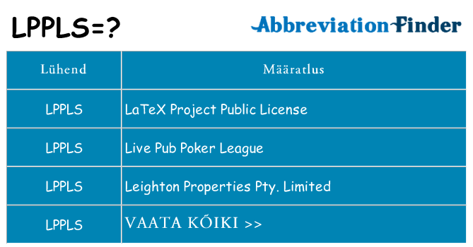 Mida lppls seista