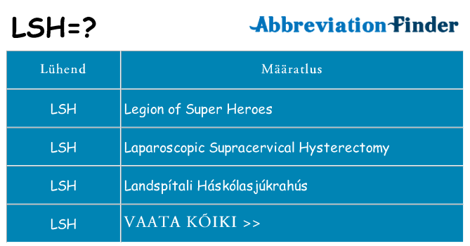Mida lsh seista