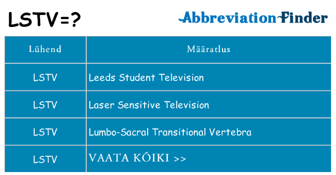 Mida lstv seista