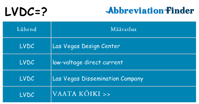 Mida lvdc seista