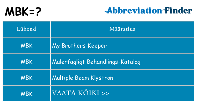 Mida mbk seista
