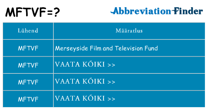 Mida mftvf seista