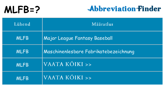 Mida mlfb seista