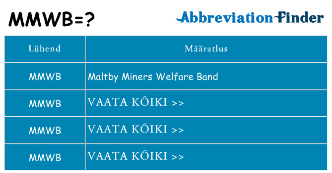 Mida mmwb seista