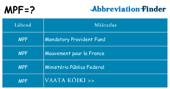 Mida mpf seista