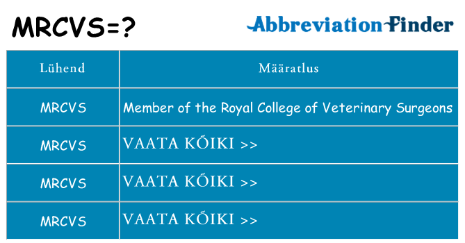 Mida mrcvs seista