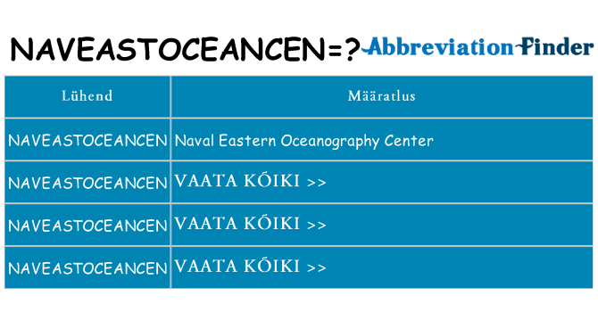 Mida naveastoceancen seista