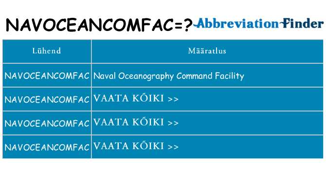 Mida navoceancomfac seista