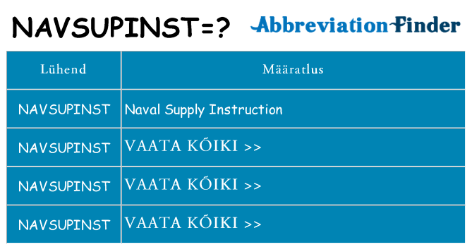 Mida navsupinst seista
