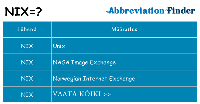 Mida nix seista