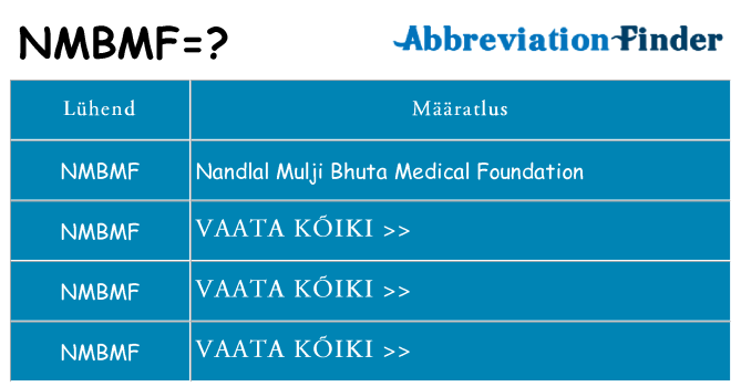 Mida nmbmf seista