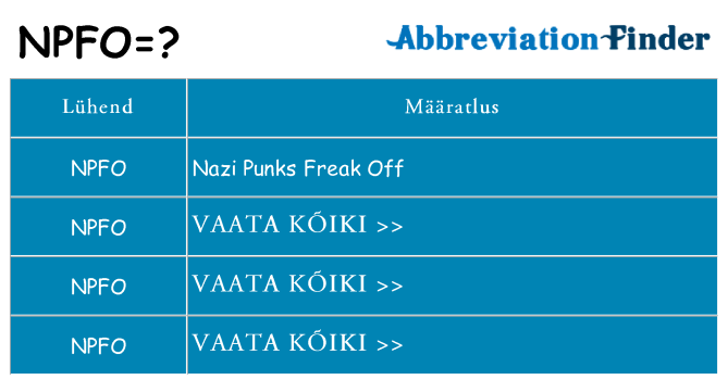 Mida npfo seista