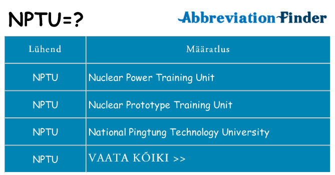 Mida nptu seista