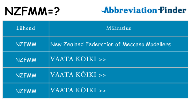 Mida nzfmm seista