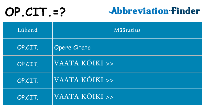 Mida op-cit seista