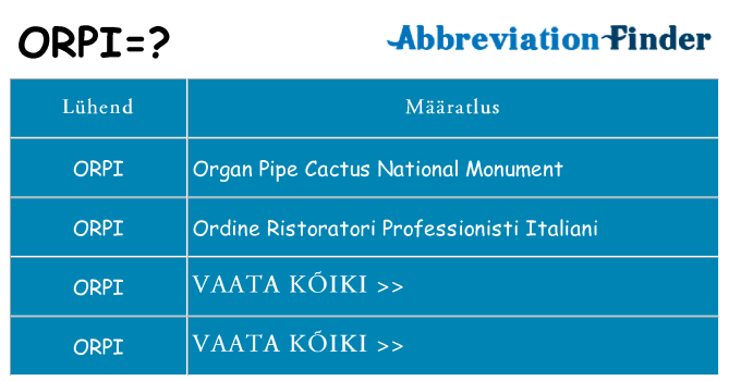 Mida orpi seista