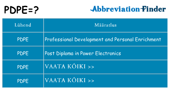 Mida pdpe seista