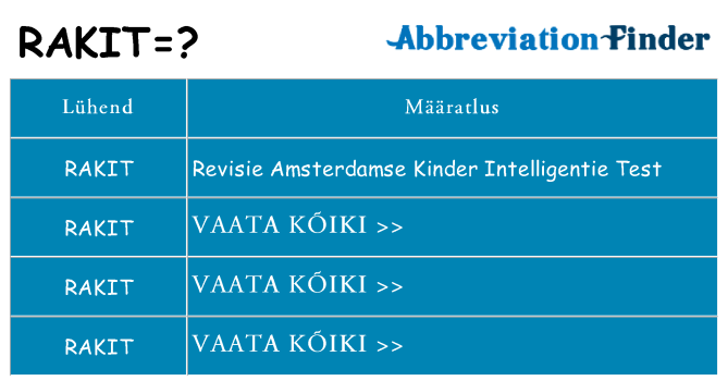 Mida rakit seista