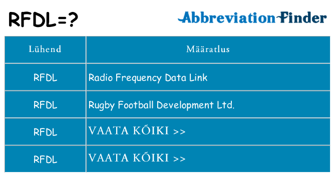 Mida rfdl seista