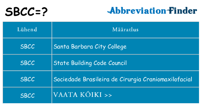 Mida sbcc seista