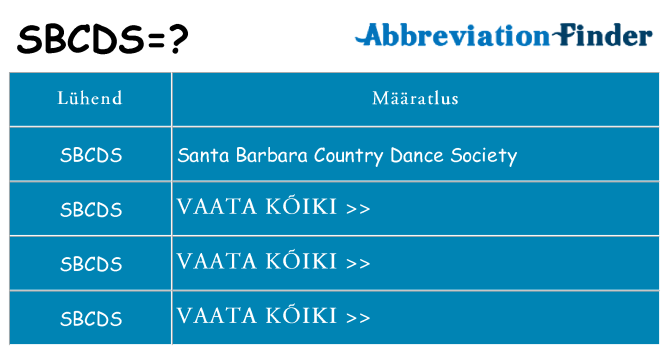 Mida sbcds seista
