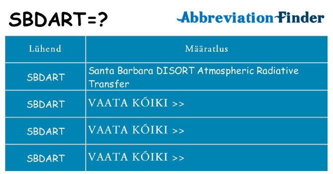 Mida sbdart seista