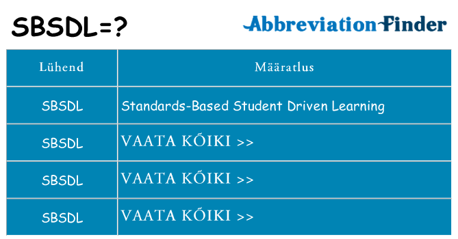 Mida sbsdl seista