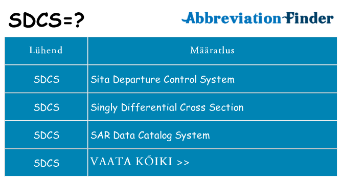 Mida sdcs seista