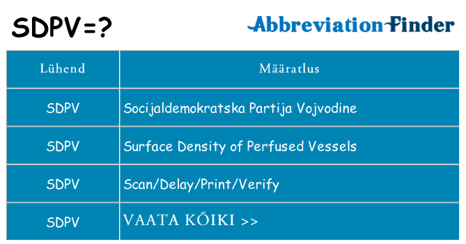 Mida sdpv seista