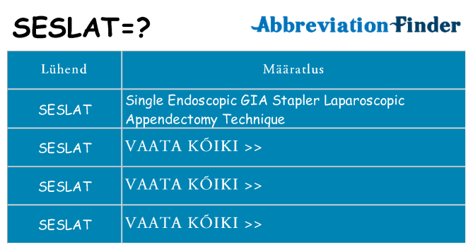 Mida seslat seista