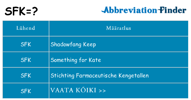 Mida sfk seista