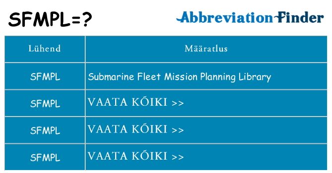 Mida sfmpl seista