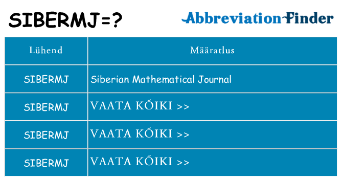 Mida sibermj seista