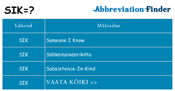 Mida sik seista